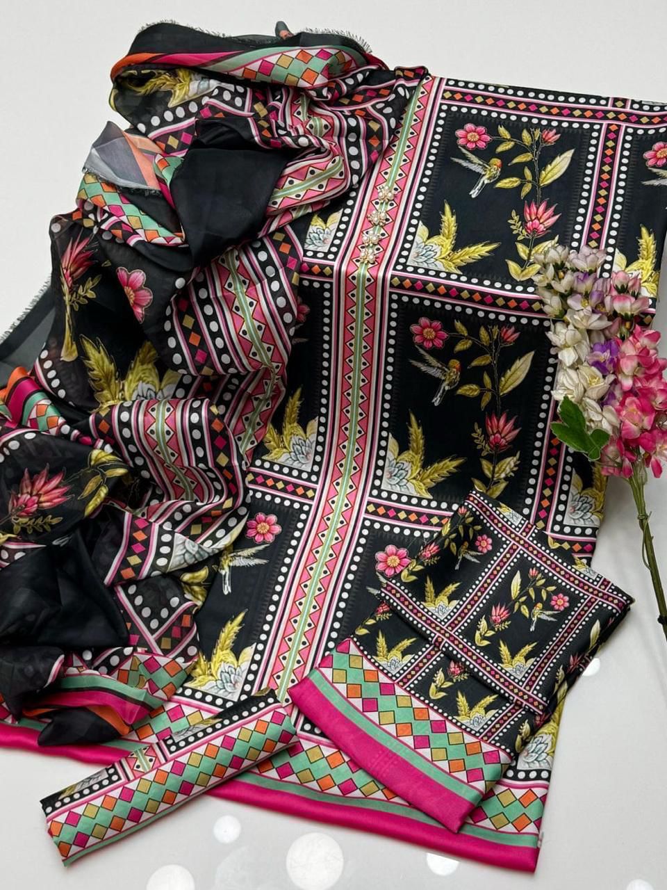 Lulusar Pure Silk Unstitched 3-Piece 226