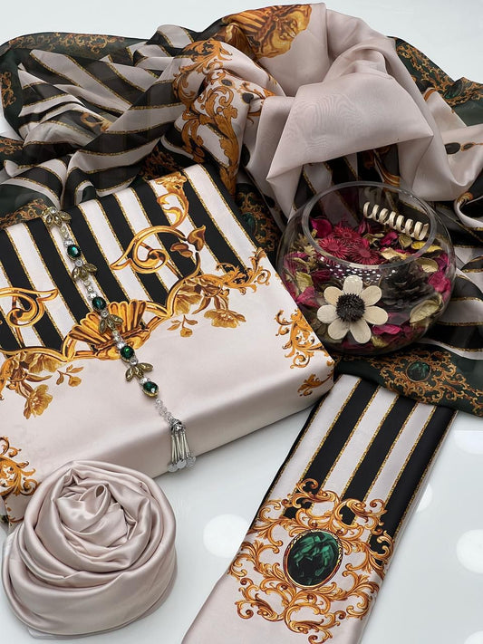 Lulusar Pure Silk Unstitched 3-Piece 206