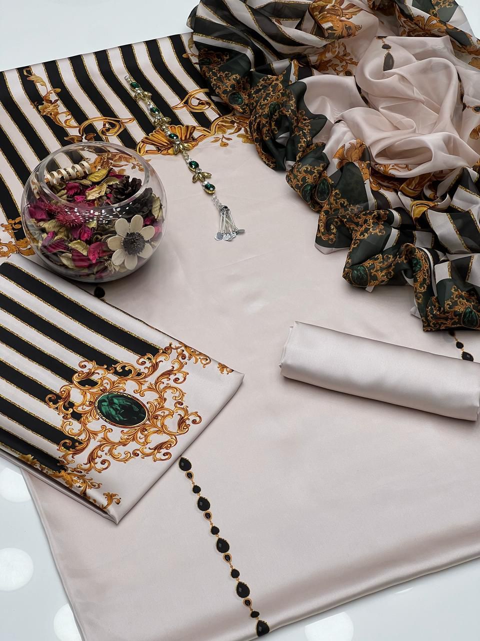 Lulusar Pure Silk Unstitched 3-Piece 206