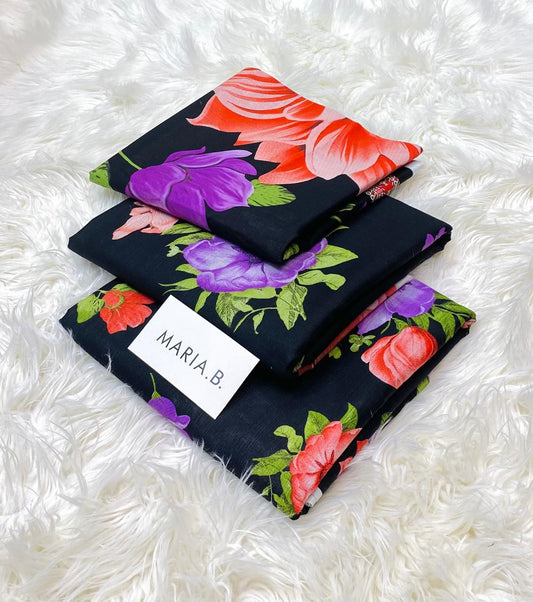 Maria B Kaddar 3-Piece Unstitched Allover Digital Printed With Voil Khaddar Duppata