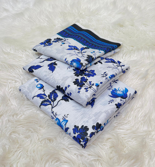 Maria B Kaddar 3-Piece Unstitched Allover Digital Printed With Voil Khaddar Duppata