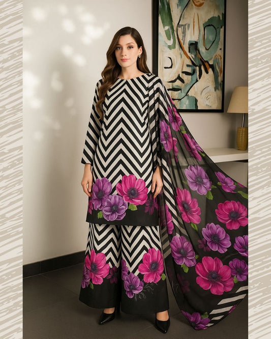 Lulusar Pure Silk Unstitched 3-Piece 207